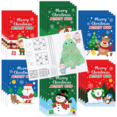 X1zuue Christmas activity book with snowflake pattern for quiet holiday fun.
