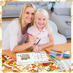 X1zuue fall activity book coloring pages for group activities and party favors.