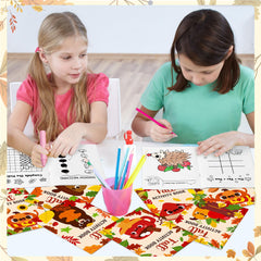 X1zuue fall activity book mazes and word scrambles for problem-solving fun.