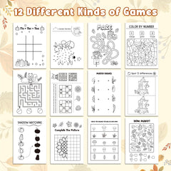 X1zuue fall activity book turkey scene encourages seasonal learning and playful practice.
