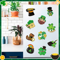 X1zuue color-your-own shamrock magnets encourage creativity