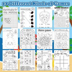 X1zuue summer fruit activity book coloring page highlights creativity and fine motor skills.