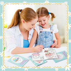 X1zuue tea party theme drawings invite creative storytelling through color.