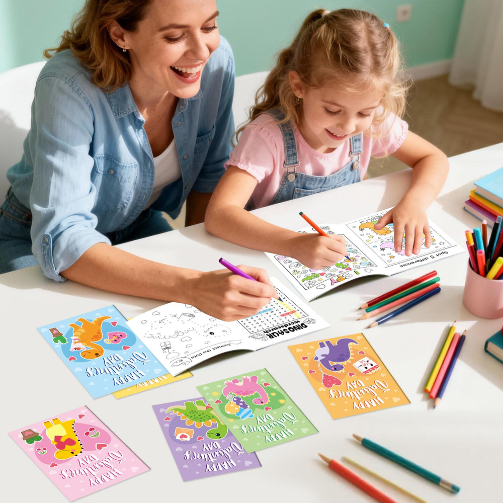 X1zuue Valentine dinosaur spot the difference page boosts visual focus for kids