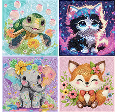 Xackcme sea turtle diamond art canvas with vibrant gems for kids' room decor.