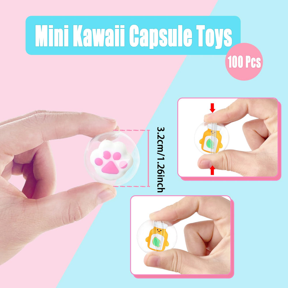 Xanllaxa cartoon toppers inside 32mm capsules for school rewards.