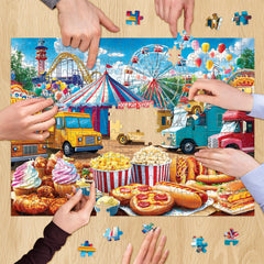 XAPAEG 500-piece park puzzle features durable colors and precision-cut pieces.