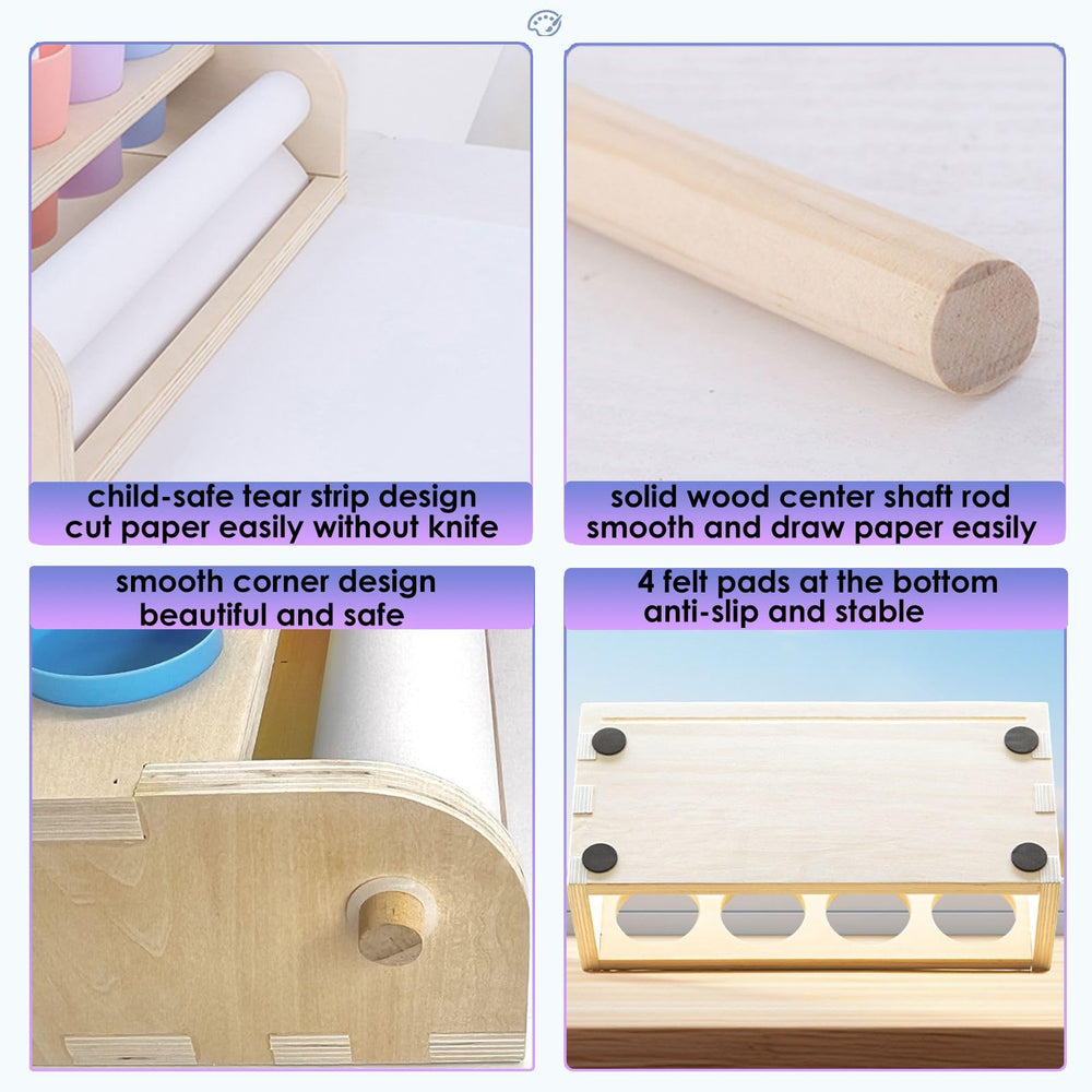 XDONEF pencil cup storage integrated into dispenser keeps supplies within reach.