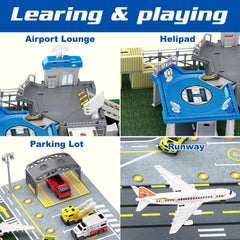 XDUOYJOY airplane toy set control tower encourages sequencing and planning
