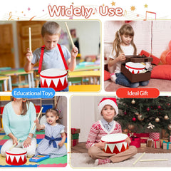 Xeehwb child plays drum in imaginative band