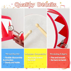 Xeehwb wooden drumsticks 9in designed for small hands