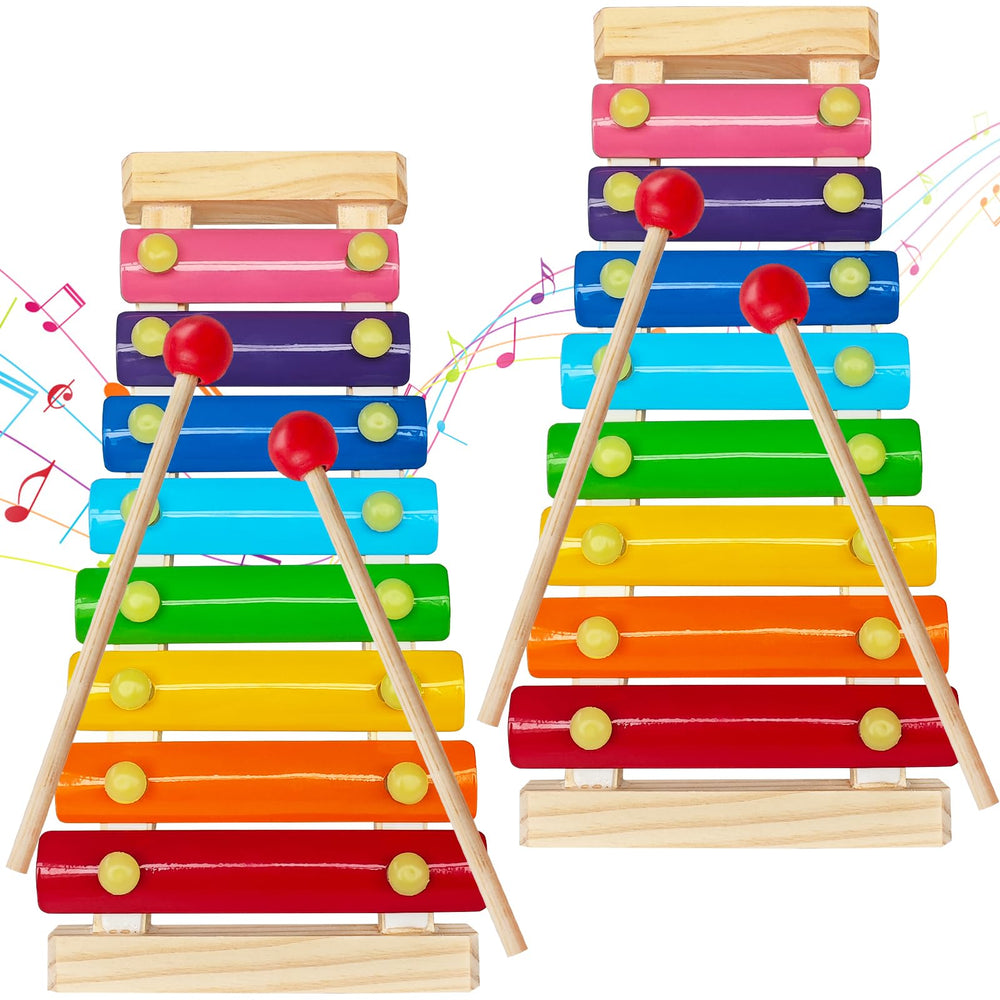 Xeehwb wooden xylophone with eight keys for early rhythm exploration