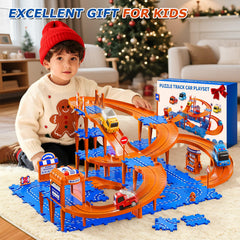 Xelabrion puzzle track car set road signs guide play