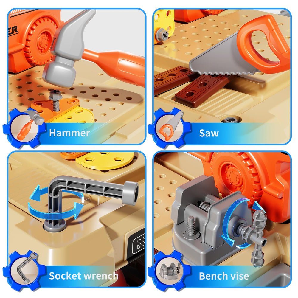 Xelabrion tools and wrenches in use support hand-eye coordination during projects.