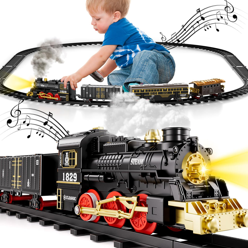 Xelabrion Train Set assembly guide view suggests easy construction for kids