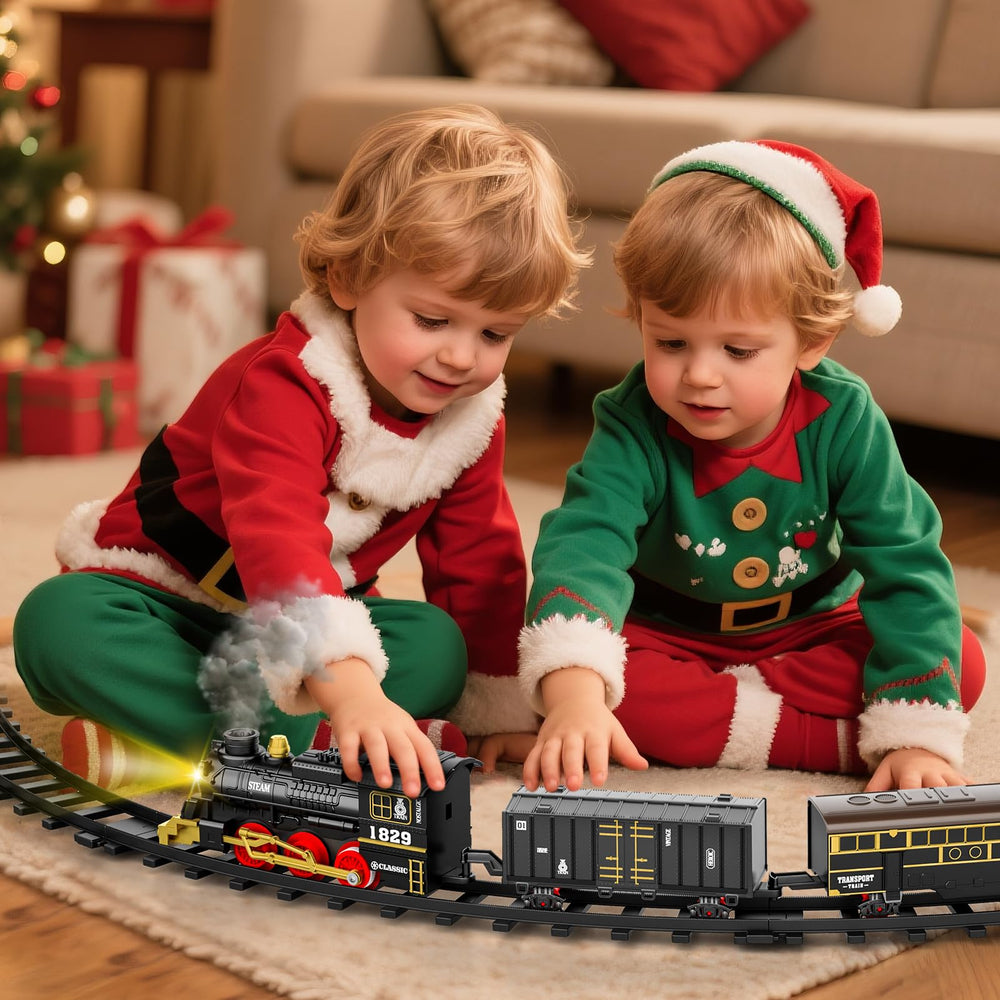 Xelabrion Train Set remote control panel highlights interactive sounds and steam