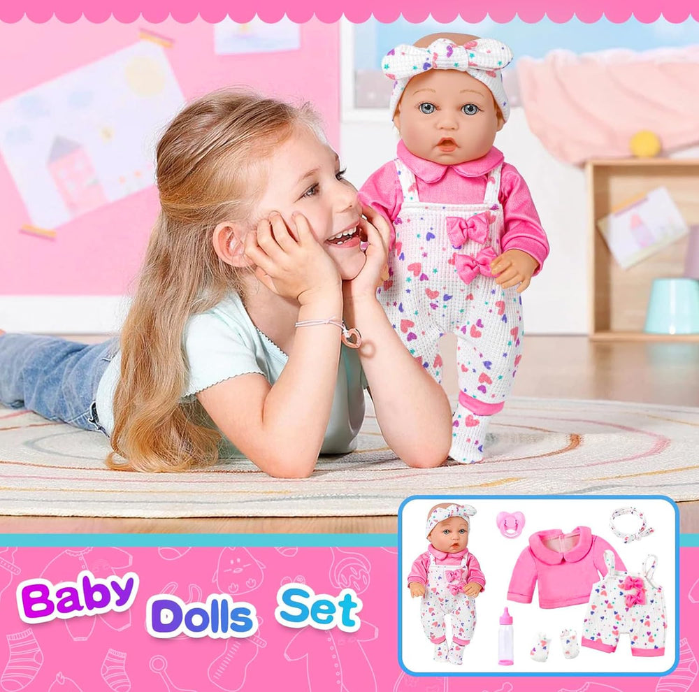 XFEYUE washable doll and clothes for easy cleanup after play
