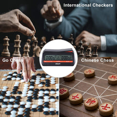 Xflyee Chess Clock timer settings screen, customizable rules for diverse games.