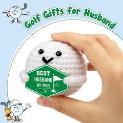 XgiftCreat handmade knitted golf ball adds warmth and personality to gifts
