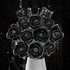 Adjustable stems of the XGSHJ Black Rose Bouquet to fit different vases
