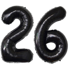 xiangsushijie 40-inch number balloon 26 black for eye-catching 26th birthday decor.