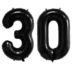 xiangsushijie 40inch number balloon 30 black for eye-catching birthday decor and photo ops.
