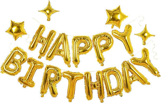 xiangsushijie gold happy birthday banner for bright wall decor at parties