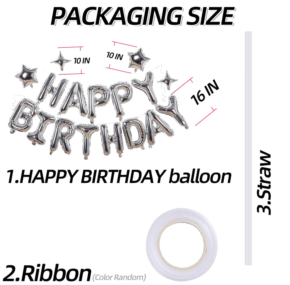 Xiangsushijie silver five-point star balloon 10 inch, adds sparkle to party decor