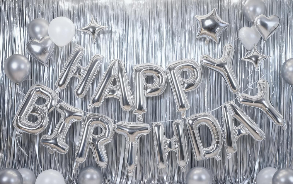 Xiangsushijie silver five-point star balloon 10 inch, complements birthday setup