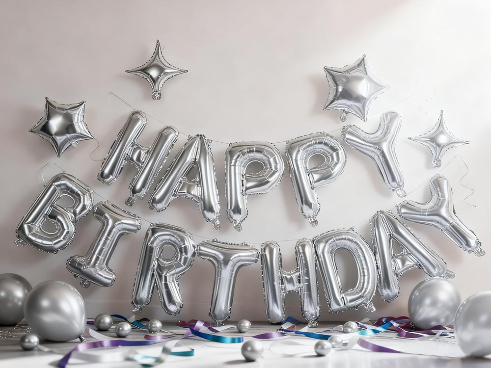Xiangsushijie silver four-point star balloon 10 inch, versatile party accent