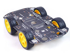 XiaoR Geek Robot Chassis 4WD front view shows sturdy base for DIY builds