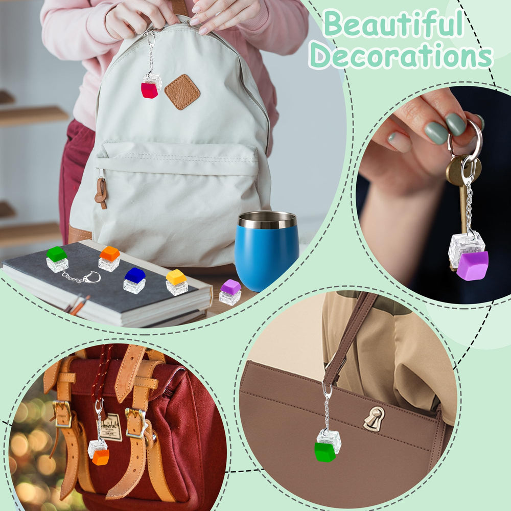 XiawaLangzhuo 6-pack keyboard fidget toy on desk, subtle click sound supports concentration.