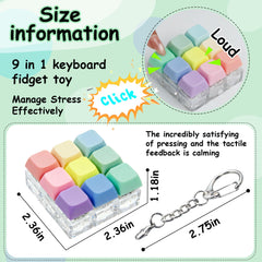 XiawaLangzhuo keyboard fidget close-up highlights crisp click sound.