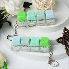 XiawaLangzhuo green keyboard fidget toy with removable cap for DIY customization
