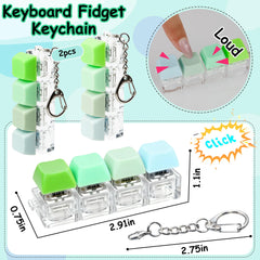 XiawaLangzhuo keyboard fidget toy closeup green clicker showing tactile feedback