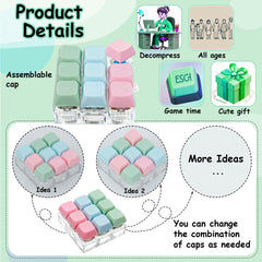 XiawaLangzhuo Keyboard Fidget Toy green desk setup enhances quick breaks and focus.