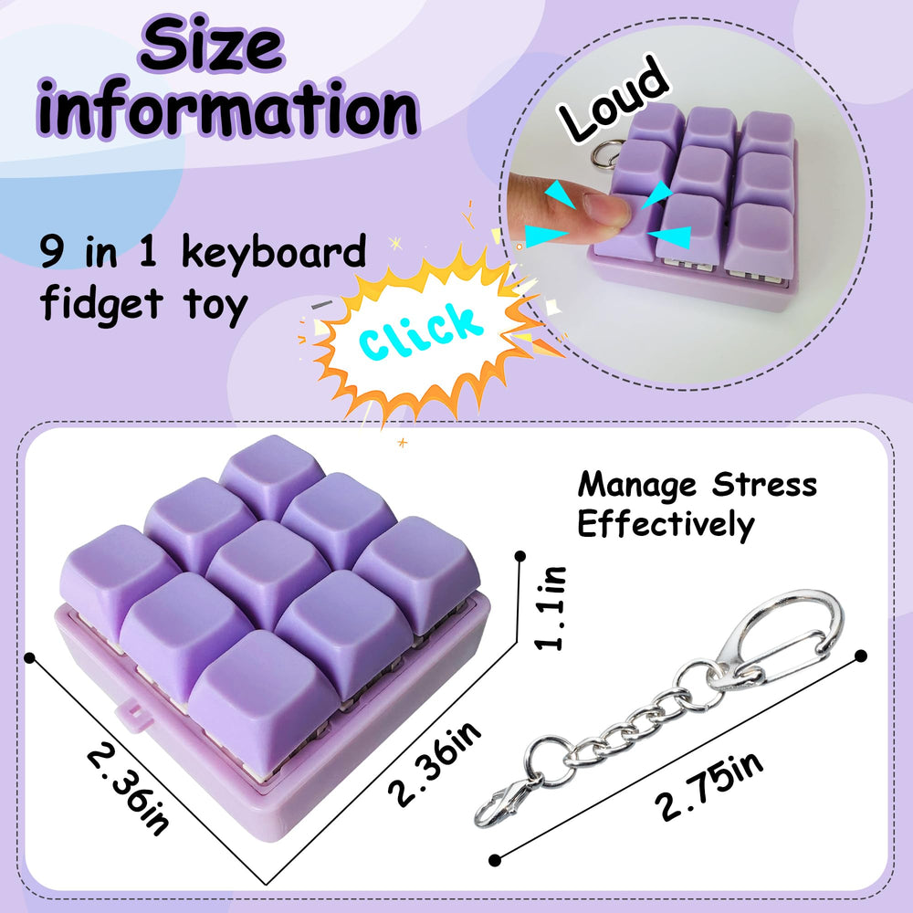 XiawaLangzhuo keyboard fidget toy side view portable stress relief on the go.