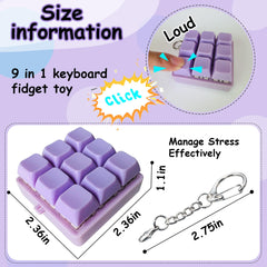 XiawaLangzhuo keyboard fidget toy side view portable stress relief on the go.