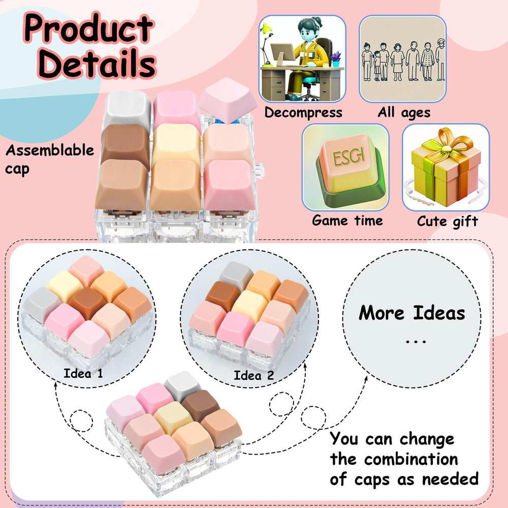 XiawaLangzhuo Morandi color keychain attachment for portable stress relief
