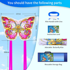 Xida Butterfly Kite for beginners, easy fly, stable in light to moderate breeze