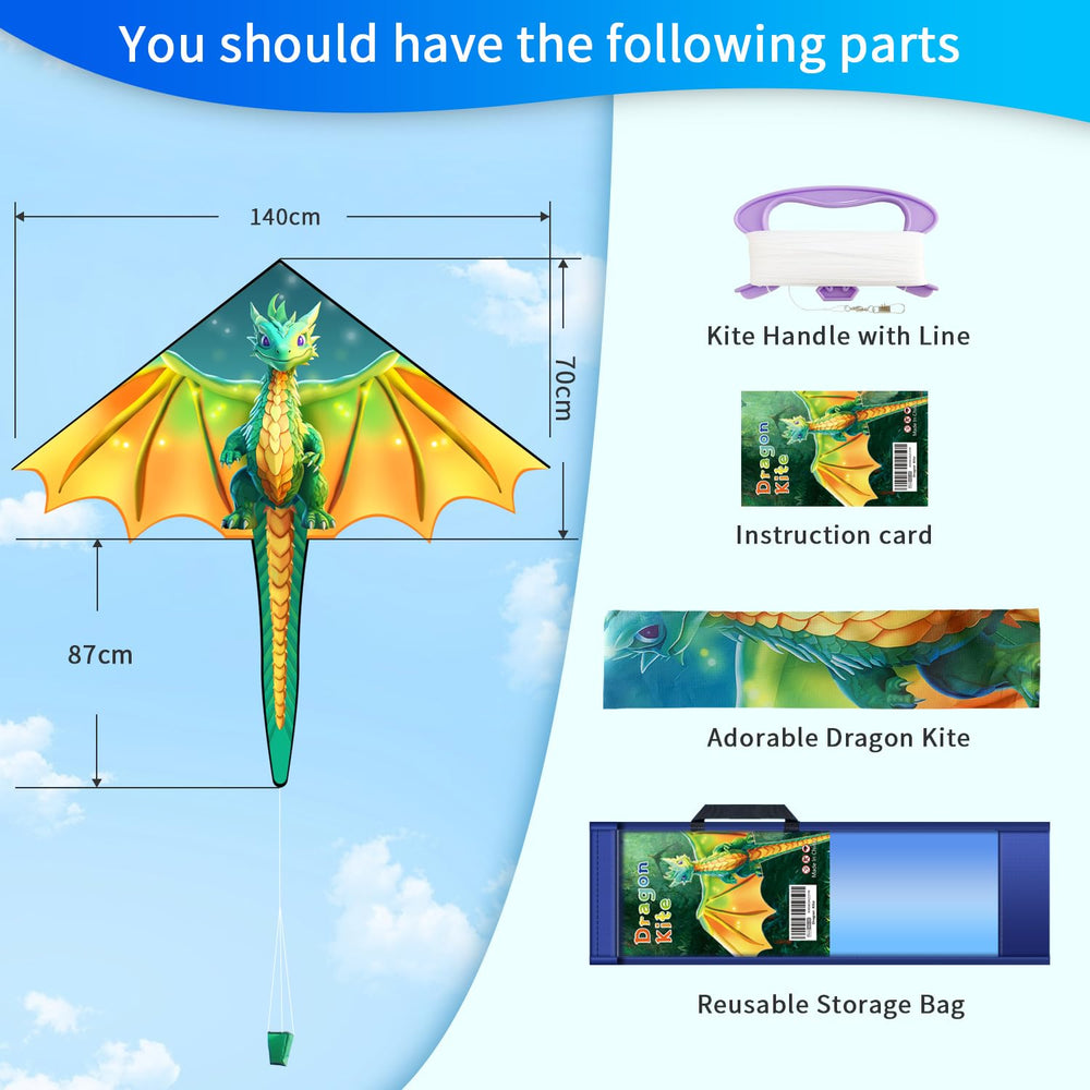Xida Dragon Kite with easy-assembly for quick setup