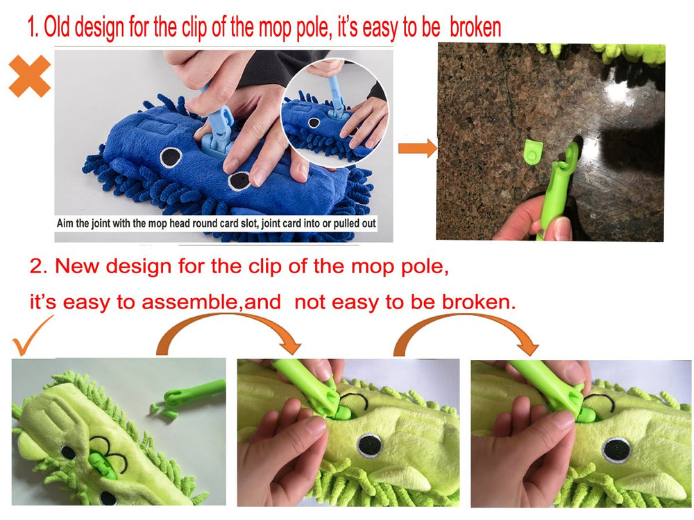 Xifando Kid's Housekeeping Duster Brush detail with bee shape.