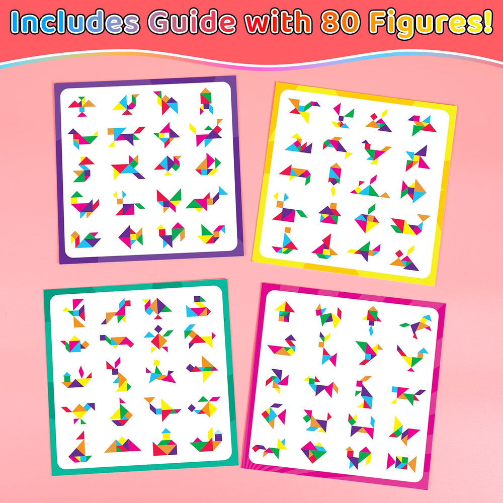 Ximoeo tangram puzzle pouch set; organizes pieces for easy classroom gifting.