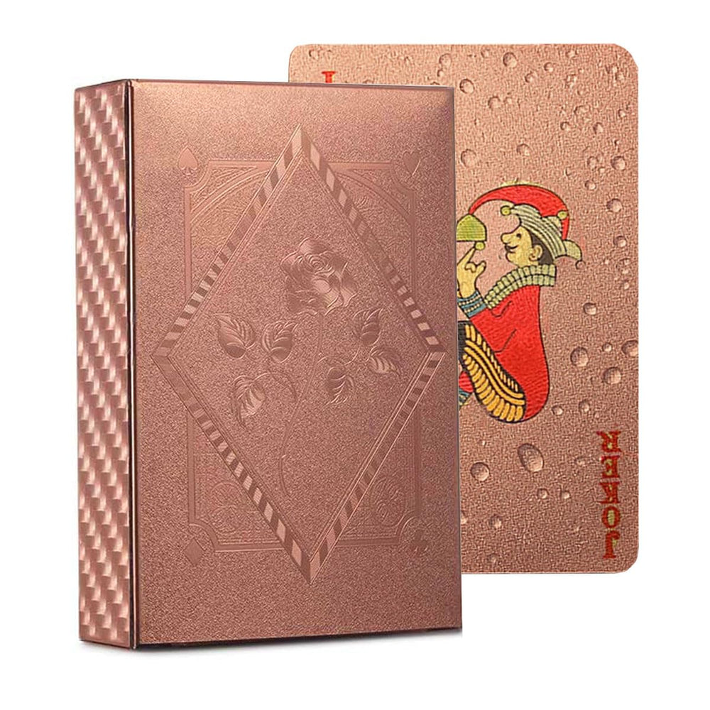 XINGZHE Rose Gold Playing Cards deck with premium finish for any card game.
