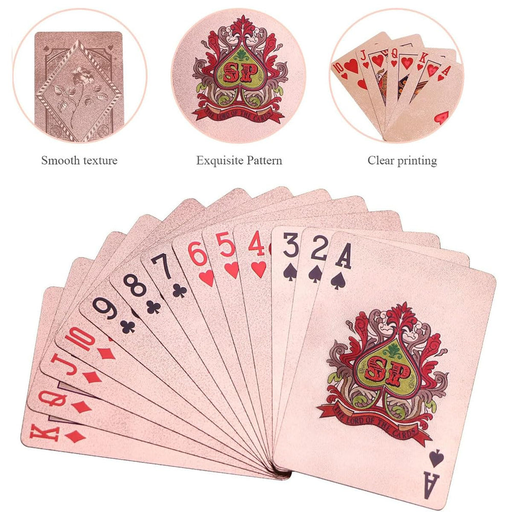 XINGZHE Rose Gold Playing Cards deliver smooth shuffle and reliable handling.