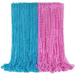 XINHUIDALSQ gender reveal necklaces pink and blue for festive photo moments.