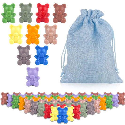 XINHUIDALSQ Rainbow bears 100-count set for colorful sorting and early math practice.