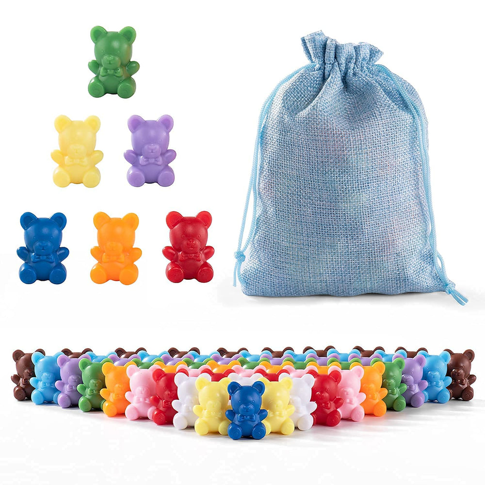 XINHUIDALSQ rainbow counting bears in six colors enable hands-on math practice.