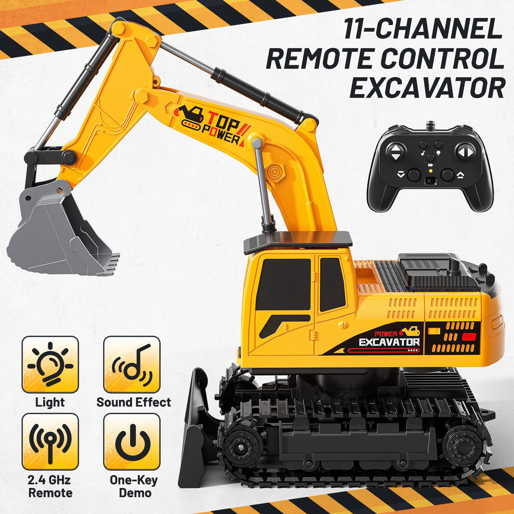 XINNOVEL RC excavator digging in sand with metal shovel
