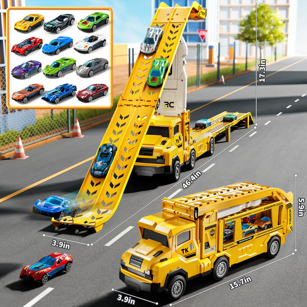 XINNOVEL twelve die-cast cars ready for speedy race time.